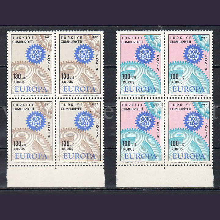 1967 EUROPA CEPT MNH Dörtlü Blok - Online Mezatta! 1 1967 EUROPA CEPT MNH Dörtlü Blok - Online Mezatta!