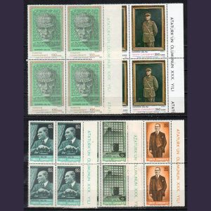 1968 Atatürk'ün Ölümü'nün 30. Yılı MNH Dörtlü Blok - Online Mezatta!