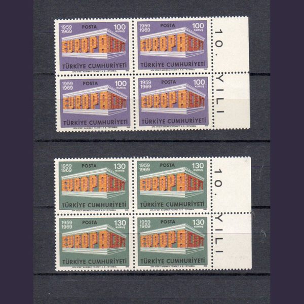 1969 EUROPA CEPT MNH Dörtlü Blok - Online Mezatta!