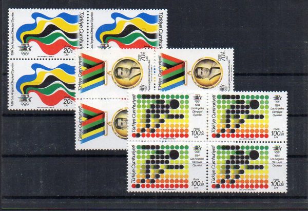 1984 Los Angeles Olimpiyat Oyunları MNH Dörtlü Blok - Online Mezatta!