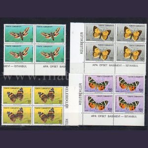 1987 Kelebekler MNH Dörtlü Blok - Online Mezatta!