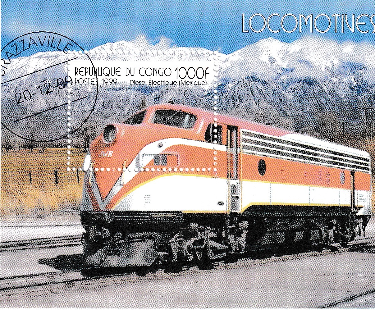 Kongo Cumhuriyeti Tren Blok Pulu 1999 - Online Mezatta! 1 Kongo Cumhuriyeti Tren Blok Pulu 1999 - Online Mezatta!