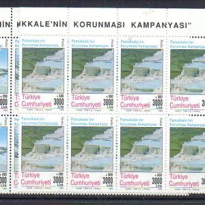1993 Pamukkale'nin Korunması MNH 8'li Blok - Online Mezatta!