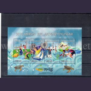 Mezat Martcini: Online Müzayede Dünyasında Yeni Adresi 49 2013 Mersin Akdeniz Oyunları Blok - MNH - Online Mezatta!