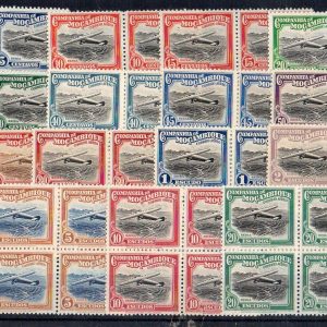 1935 Portekiz Mozambiği Uçak Postası Tam Seri Dörtlü Blok-Nadir Ürün - Online Mezatta!
