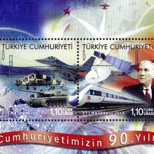 Cumhuriyetin 90. Yıldönümü 2013 Türkiye Posta Pulları - mezat.martcini.com'da!