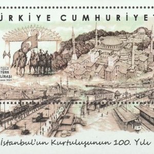 İstanbul'un Müttefik Kontrolünden Kurtuluşunun 100. Yılı 2023 Türkiye Posta Pulları - mezat.martcini.com'da!