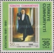 Kemal Atatürk'ün Doğumunun 100. Yıldönümü 1981 Türkiye Posta Pulları - mezat.martcini.com'da! 6