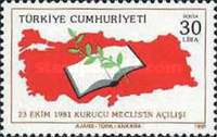 Kurucu Meclis'in Açılışı 1981 Türkiye Posta Pulları - mezat.martcini.com'da! 2