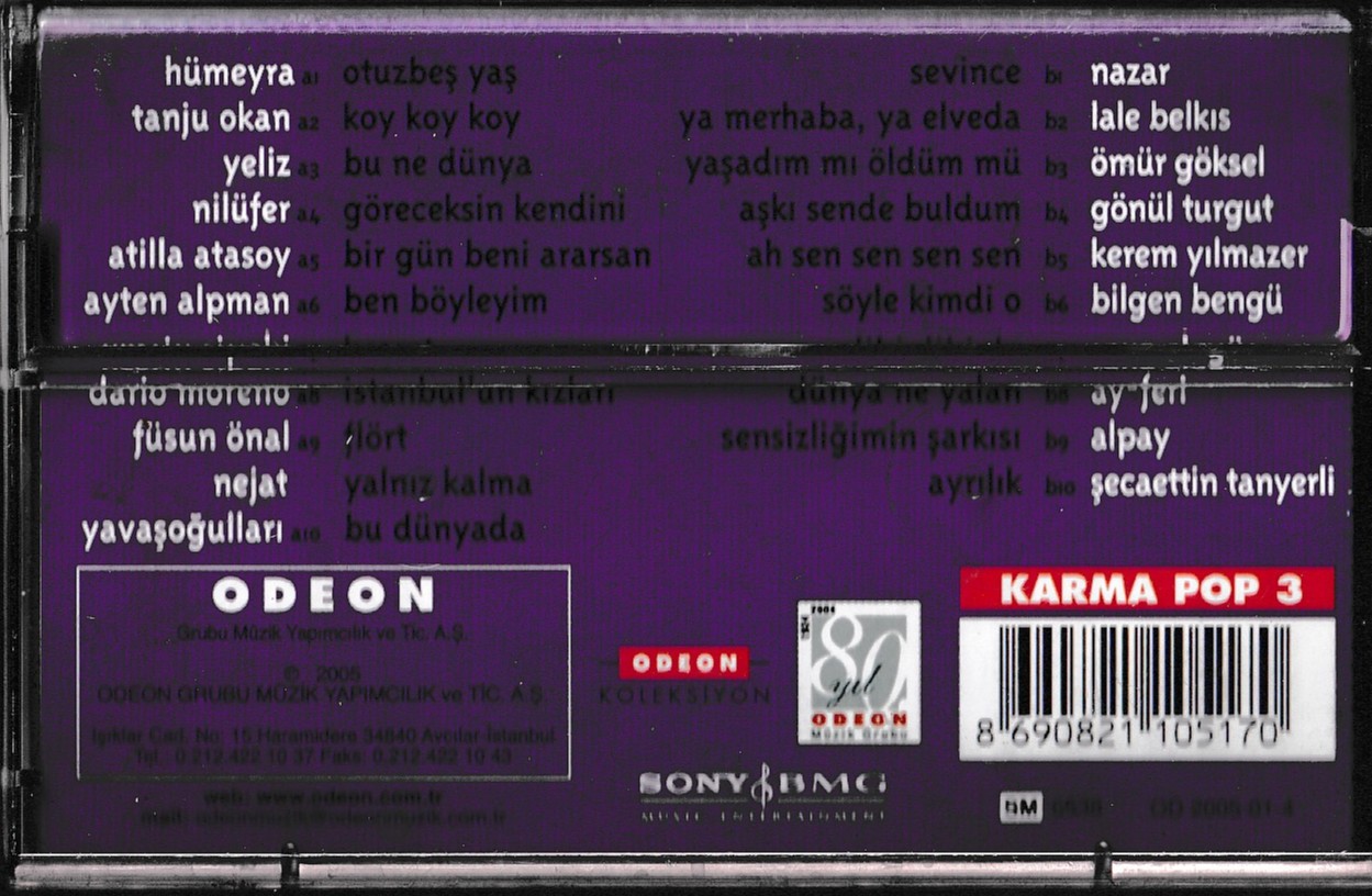 Bir Varmış Bir Yokmuş Kaset 2 Bir Varmış Bir Yokmuş Kaset arka