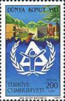 1987 Evsizler İçin Uluslararası Barınma Yılı Türkiye Posta Pulları - mezat.martcini.com'da!