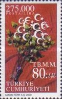 Türkiye Büyük Millet Meclisi'nin 80. Yıldönümü 2000 Türkiye Posta Pulları - mezat.martcini.com'da!