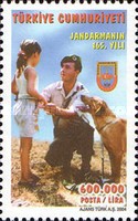 Jandarma Teşkilatının 165. Yıldönümü 2004 Türkiye Posta Pulları - mezat.martcini.com'da!