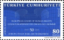 Avrupa İnsan Hakları Mahkemesi'nin 50. Yıldönümü 2009 Türkiye Posta Pulları - mezat.martcini.com'da!