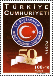 Devlet Personel Başkanlığı'nın Kuruluşunun 50. Yıldönümü 2011 Türkiye Posta Pulları - mezat.martcini.com'da!