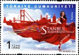 İstanbul Alışveriş Festivali 2012 Türkiye Posta Pulları - mezat.martcini.com'da!