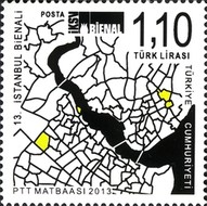 13. İstanbul Bienali 2013 Türkiye Posta Pulları - mezat.martcini.com'da!