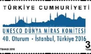 UNESCO Dünya Miras Komitesi'nin 40. Yıldönümü 2016 Türkiye Posta Pulları - mezat.martcini.com'da!