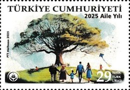 Aile Yılı 2025 Türkiye Posta Pulları - mezat.martcini.com'da!