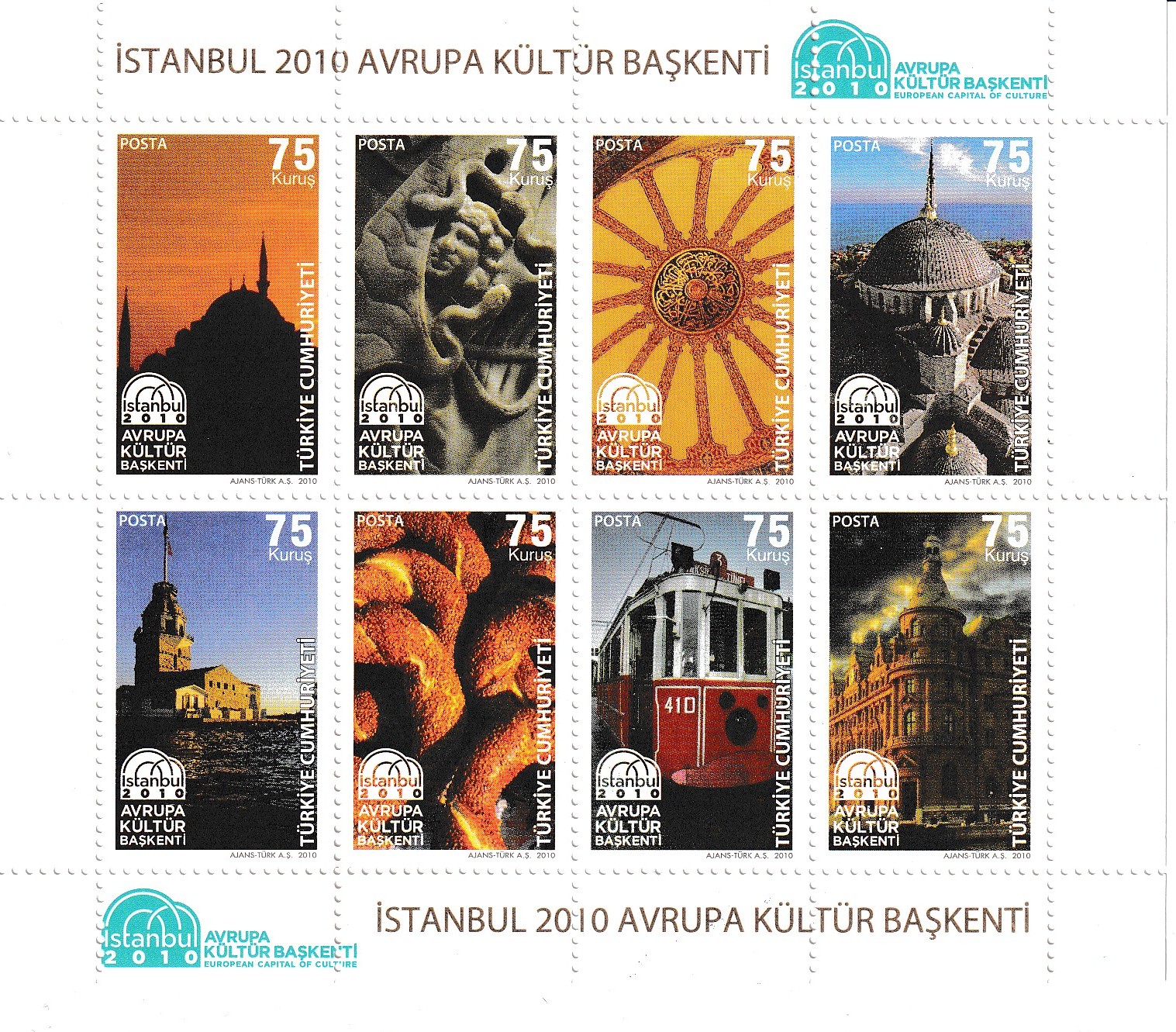 2010 İstanbul Avrupa Kültür Başketi Blok Pulu 1 2010 İstanbul Avrupa Kültür Başketi Blok Pulu
