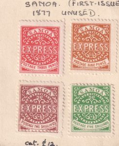 SAMOA 1877-81 Ekspres pullar