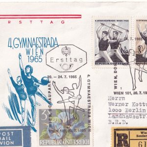 Avusturya 1965 postada kullanılmış zarf