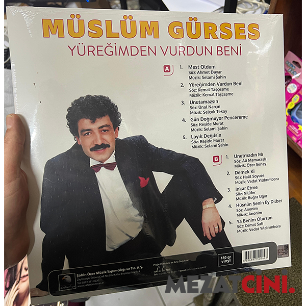 Müslüm Gürses - Yüreğimden Vurdun Beni Plak Sıfır Kutulu Ambalajlı – Online Mezatta! 3 Müslüm Gürses - Yüreğimden Vurdun Beni Plak
