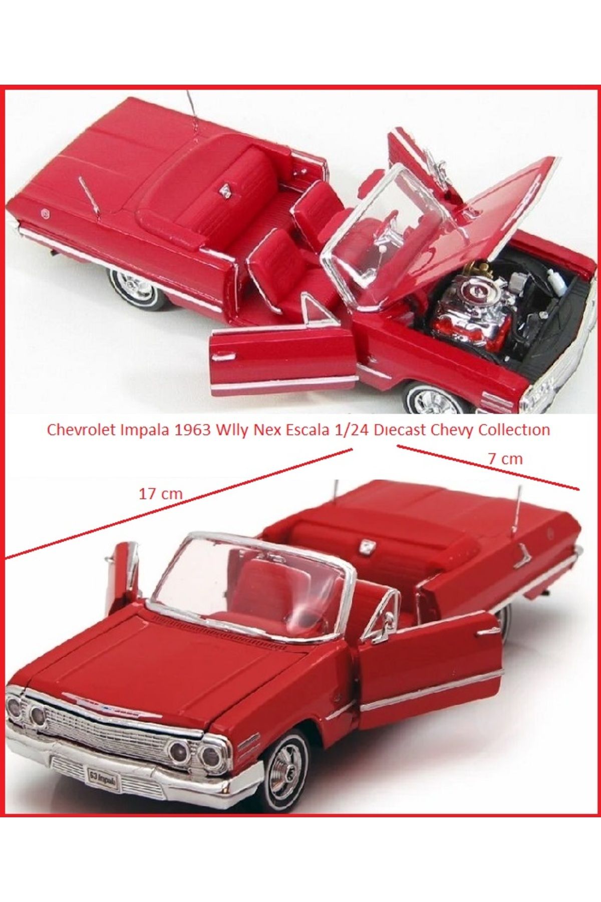 Chevrolet impala 1963 Klasik Model Araba 1:24 Diecast Koleksiyon 17x7cm Kapı Kaput Açılır 1 chevrolet impala 1963 klasik model araba 1 24 diecast koleksiyon 17x7cm kapi kaput acilir 57525.jpg