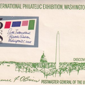 Filateli Sergisi Washington Anıtı Blok Pul - MNH