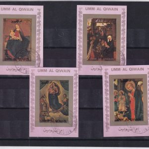 Umm Al Quwain Sanat Temalı Hatıra Posta Pulu Koleksiyonu