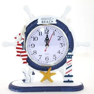 Ahşap Marin Dümenli Saat Model 3