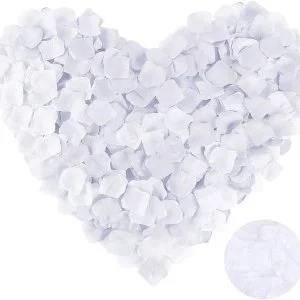 Beyaz Renk Gül Yaprağı - 1 Paket 100 Adet