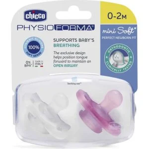 Chicco PhysioForma Mini Soft 2'li Emzik 0-2 Ay Kız
