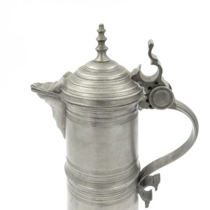 Antika Kalay Bardak ve Ayaklı Sürahi Seti (2263 gr)