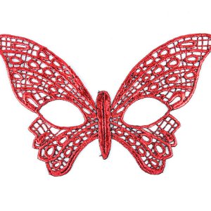 Kırmızı Dantel Masquerade Maskesi 7 No