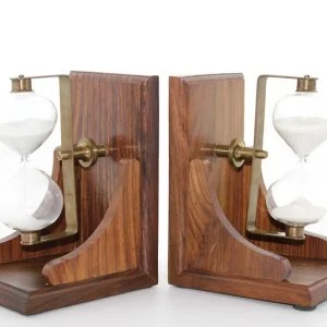 Pirinç Kitap Tutacağı Kum Saati