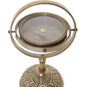 Pirinç Masa Üstü Pusula Model 3