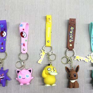 Pokemon Serisi Karışık Karakterler Silikon Anahtarlık