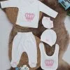 Sema Baby 5 Parça Hastane Çıkışı Zıbın Seti 0-3 Ay - Princess